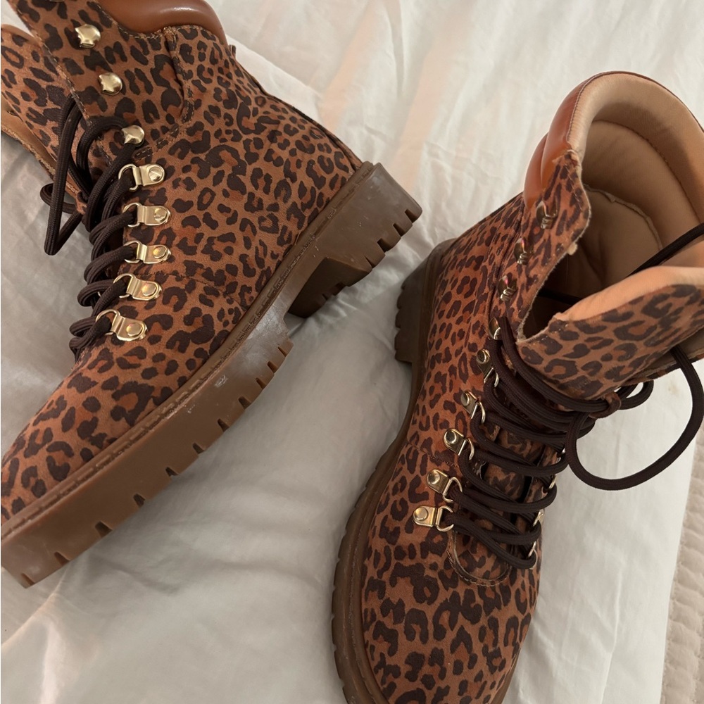 LOFT Leopard Print Combat Boots - image 2